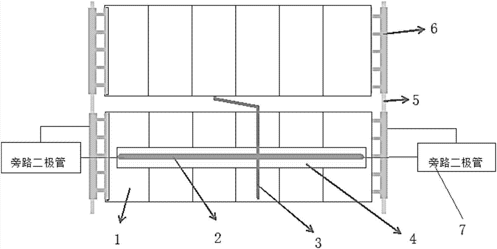 Imbricate solar photovoltaic module and protection equipment thereof