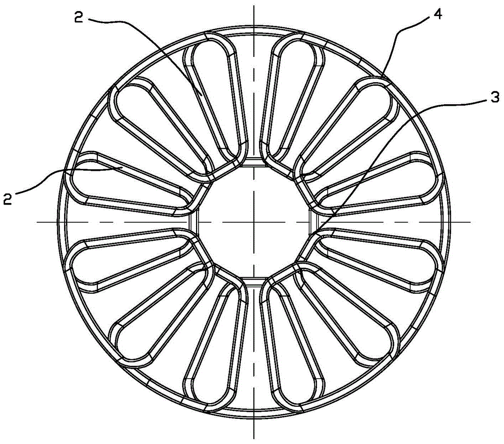 Stator winding structure of brushless coreless disk permanent magnetic motor and motor with the stator winding structure