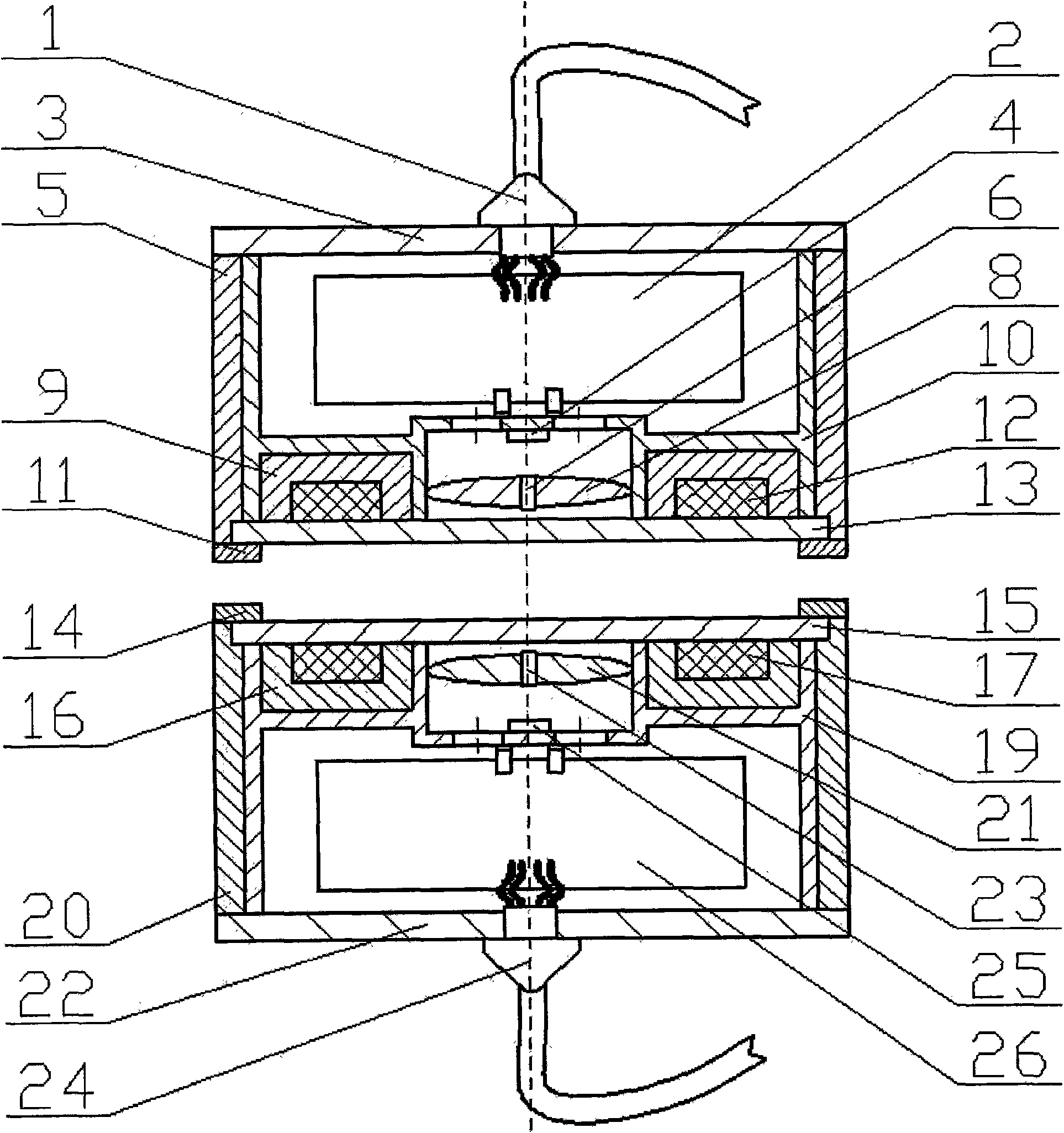 Non-contact connecting device for transmitting underwater electric energy and signal