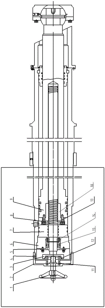 Mechanical locking structure for leveling cylinder