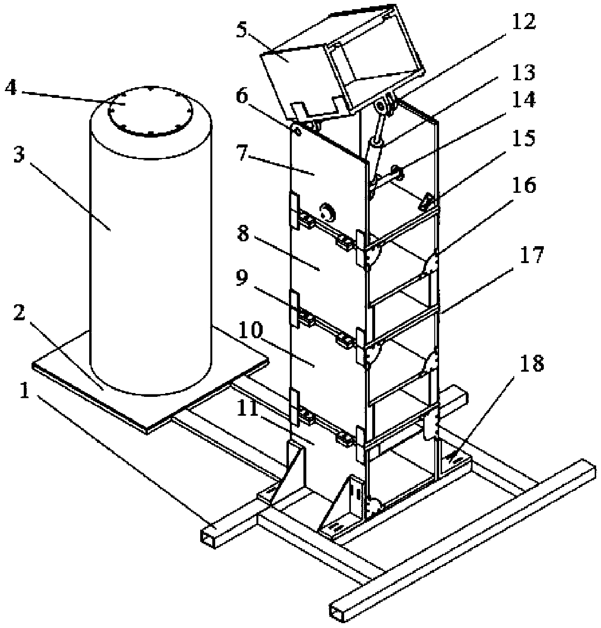 Disc cutter changing robot simulation test bed and application method thereof