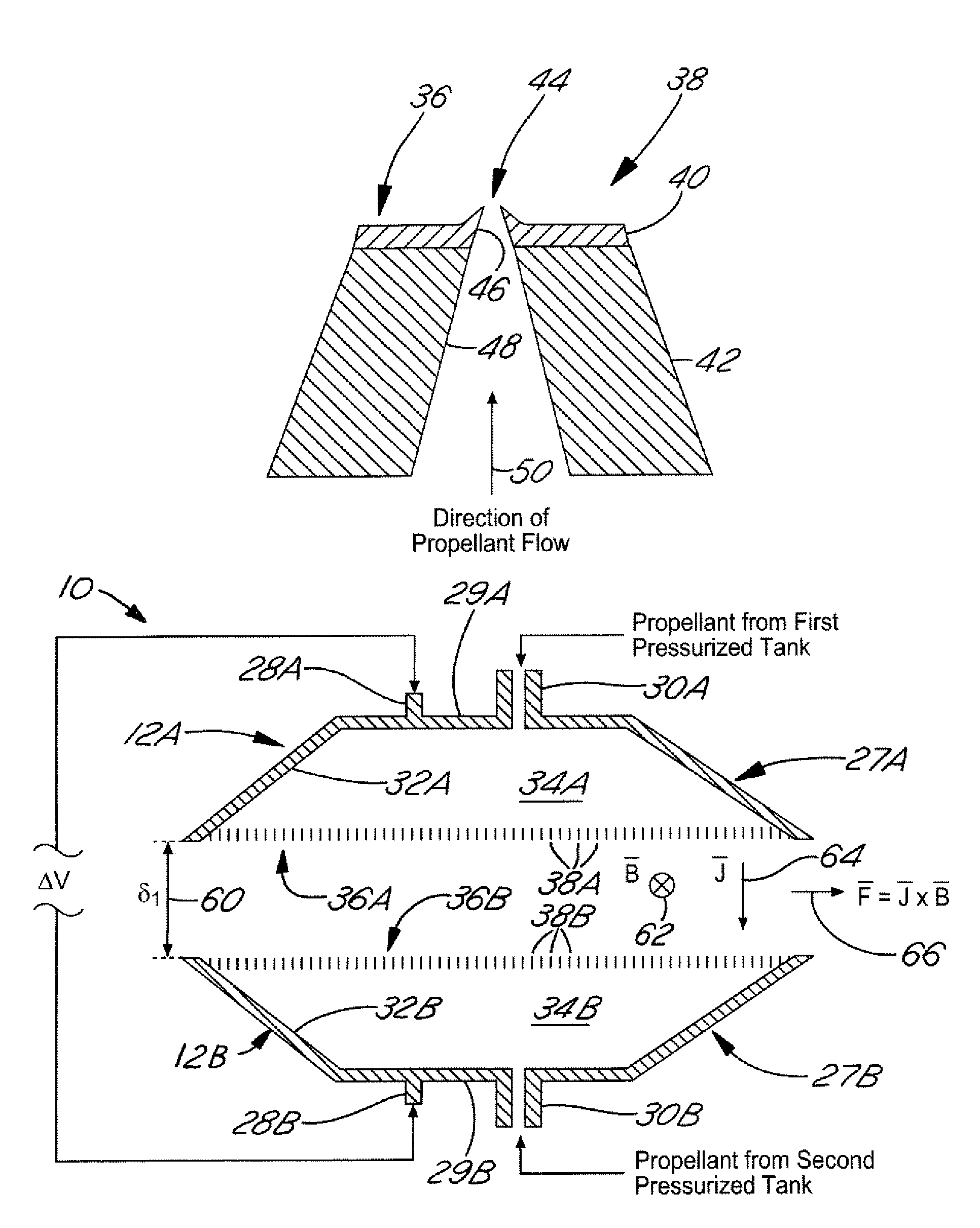 Method of ionizing a liquid propellant and an electric thruster implementing such a method