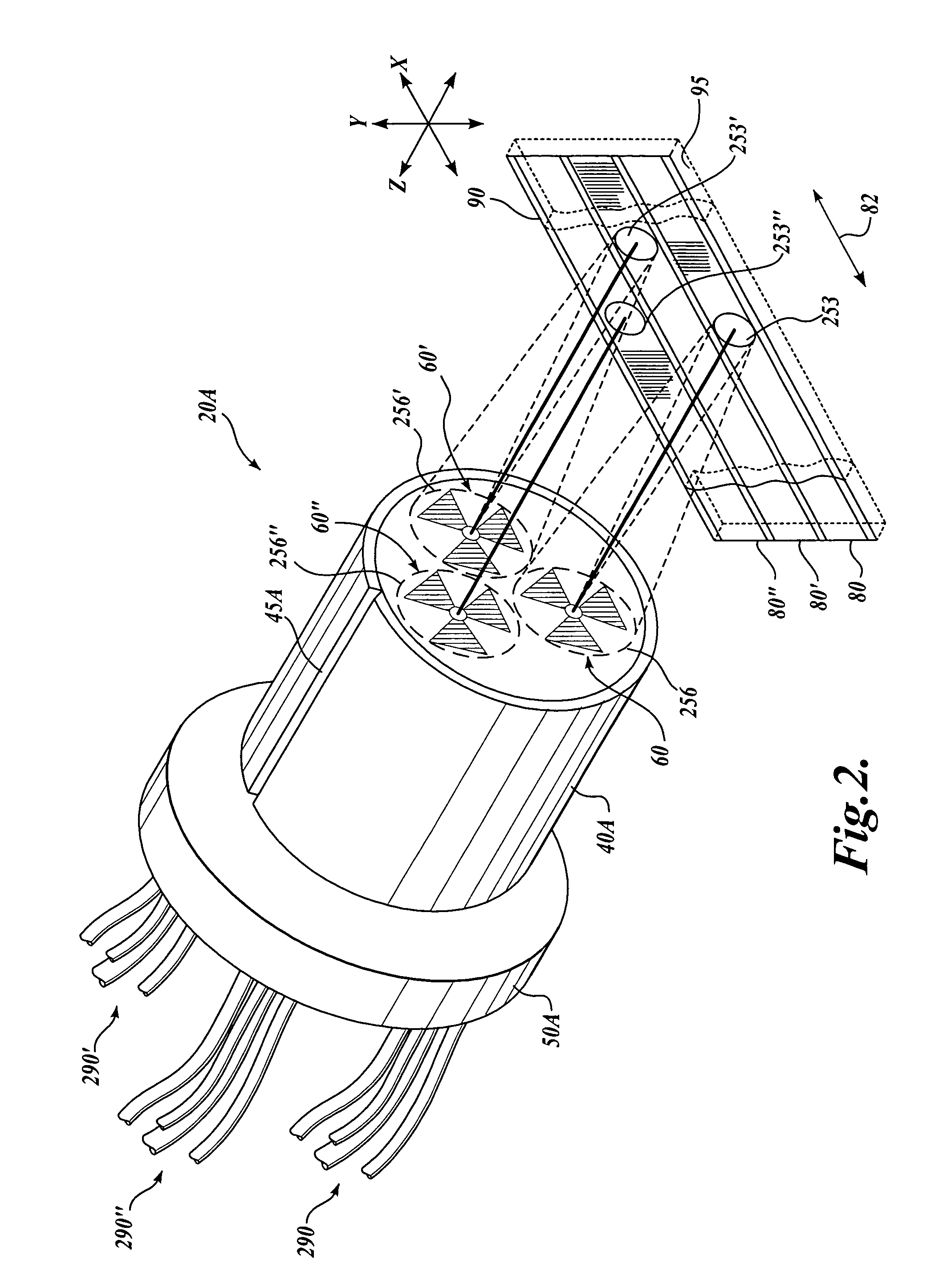 Absolute position miniature grating encoder readhead using fiber optic receiver channels