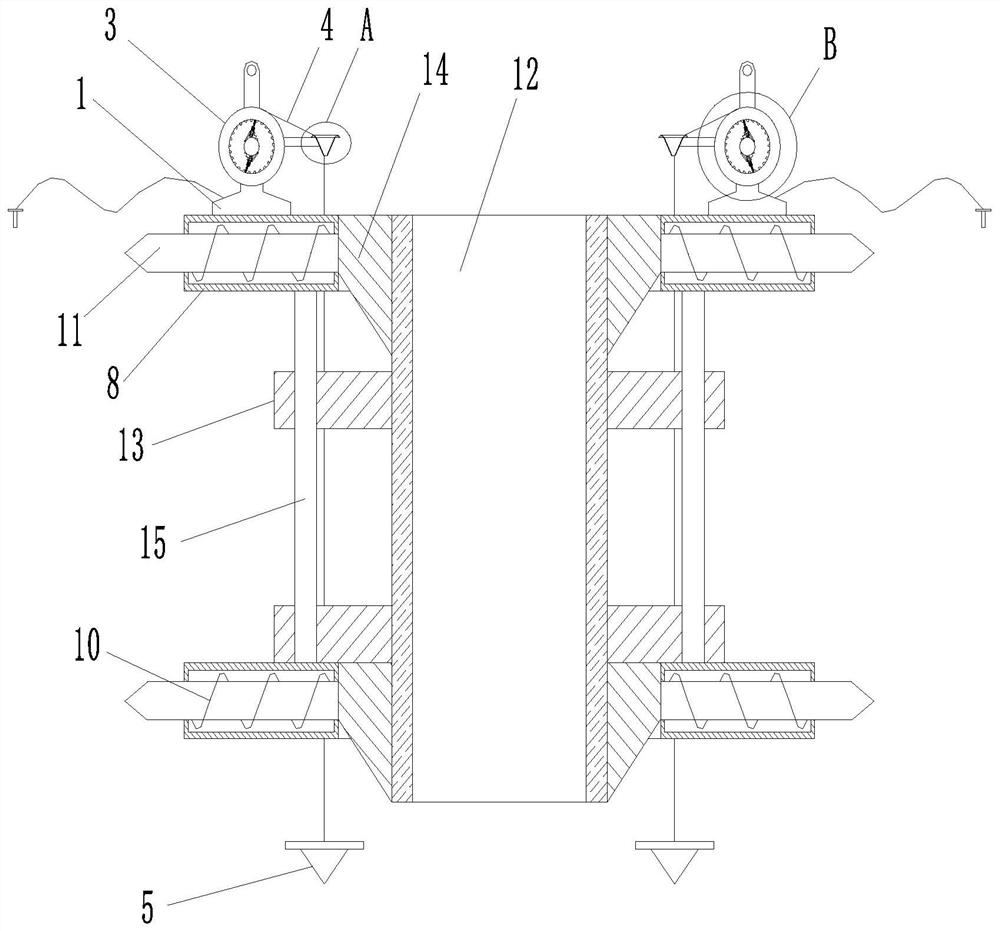 A simple filling pile hole depth measuring device and implementation method