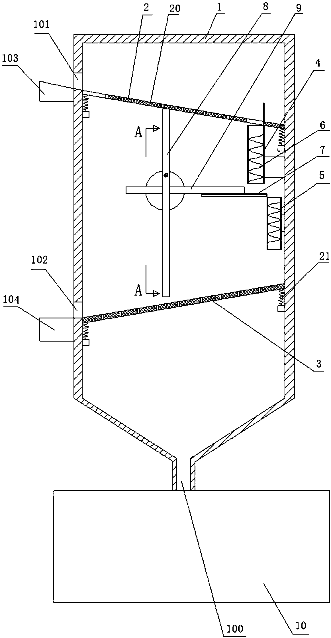 Casting sand removing device