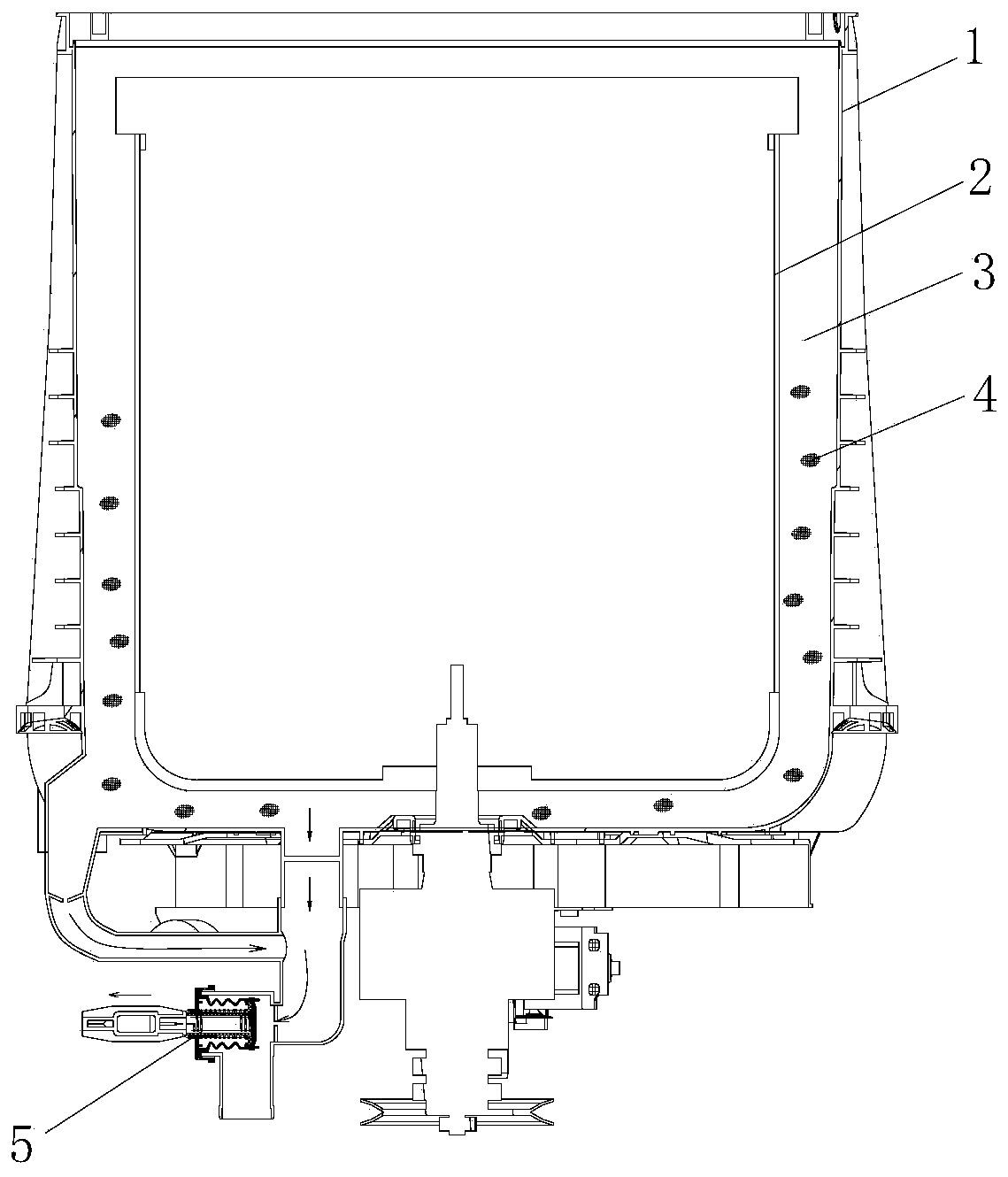 A self-cleaning washing machine drainage control method