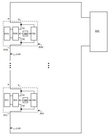 Voltage conversion circuit applied to photovoltaic modules with integrated carrier transmission function