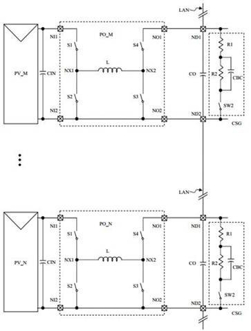 Voltage conversion circuit applied to photovoltaic modules with integrated carrier transmission function