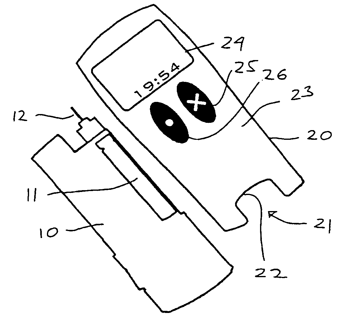 Device with time indicating means