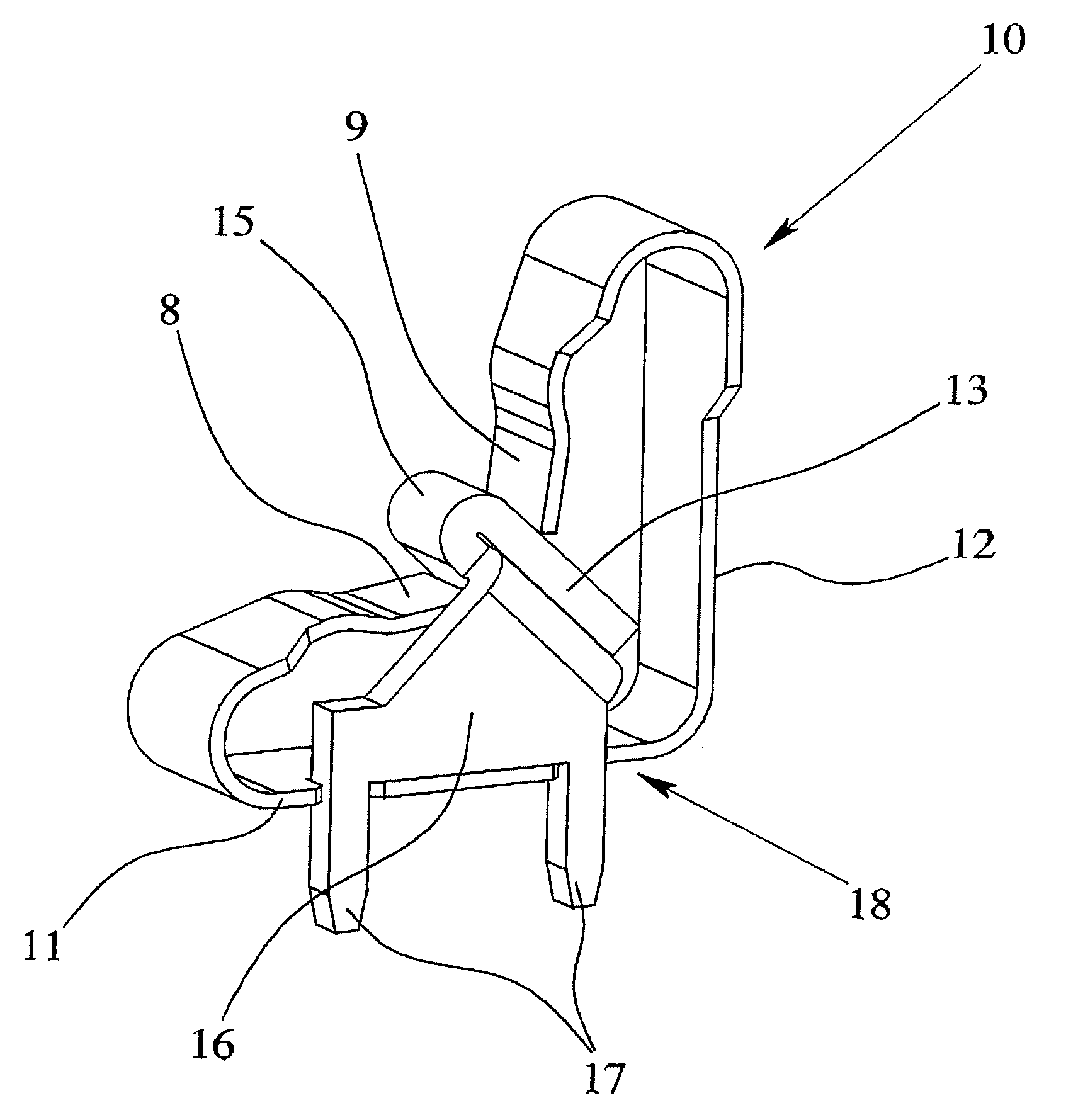 Electrical terminal with a spring force clamping terminal for two conductors