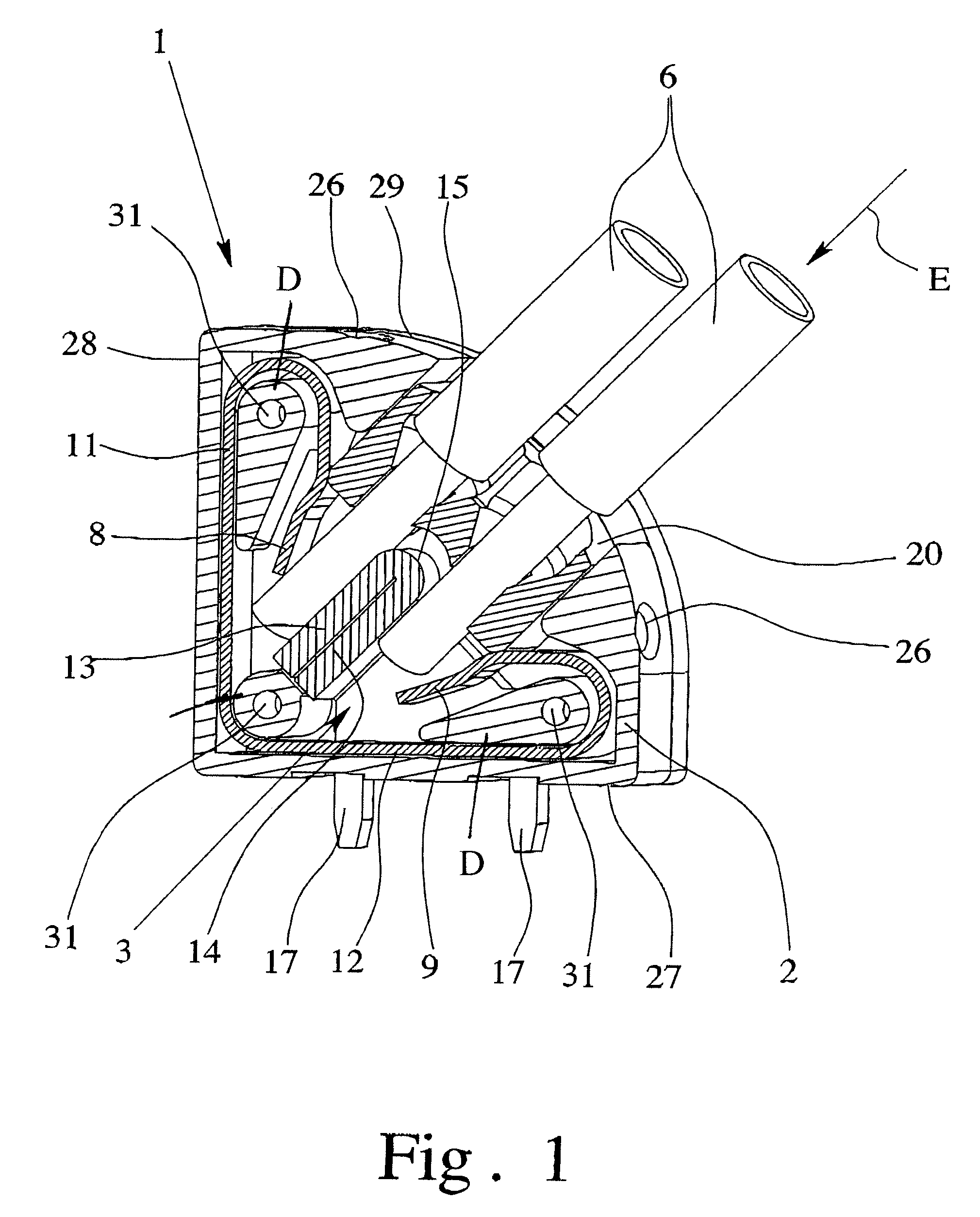 Electrical terminal with a spring force clamping terminal for two conductors