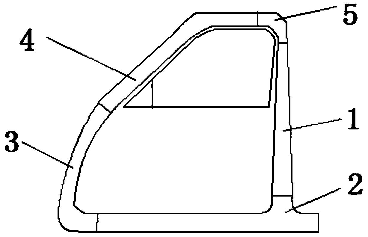 Preparation method of automobile door frame integrally thermoformed by light-weight dissimilar steel