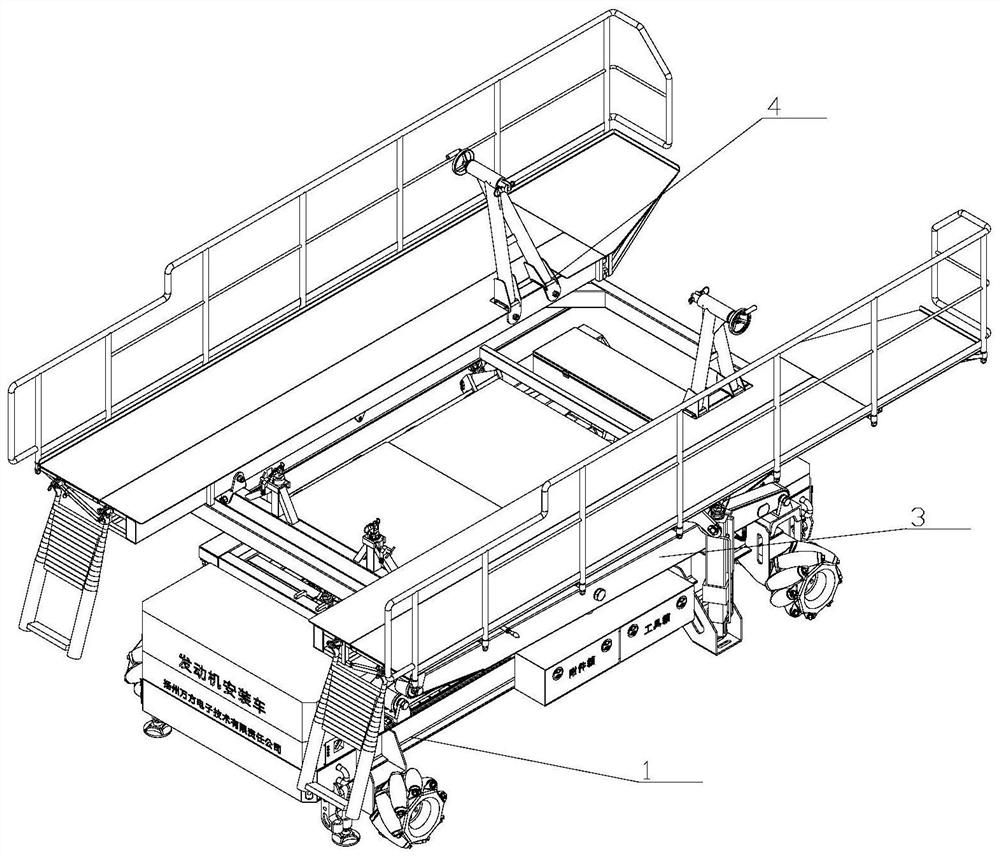 An installation vehicle for a turbofan aircraft engine