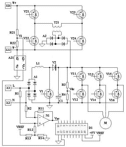 Alternating-direct current power supply system for variable frequency equipment and variable frequency air conditioner