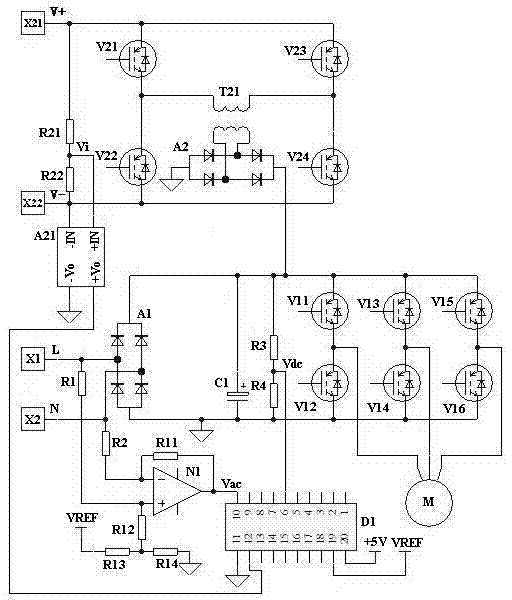 Alternating-direct current power supply system for variable frequency equipment and variable frequency air conditioner