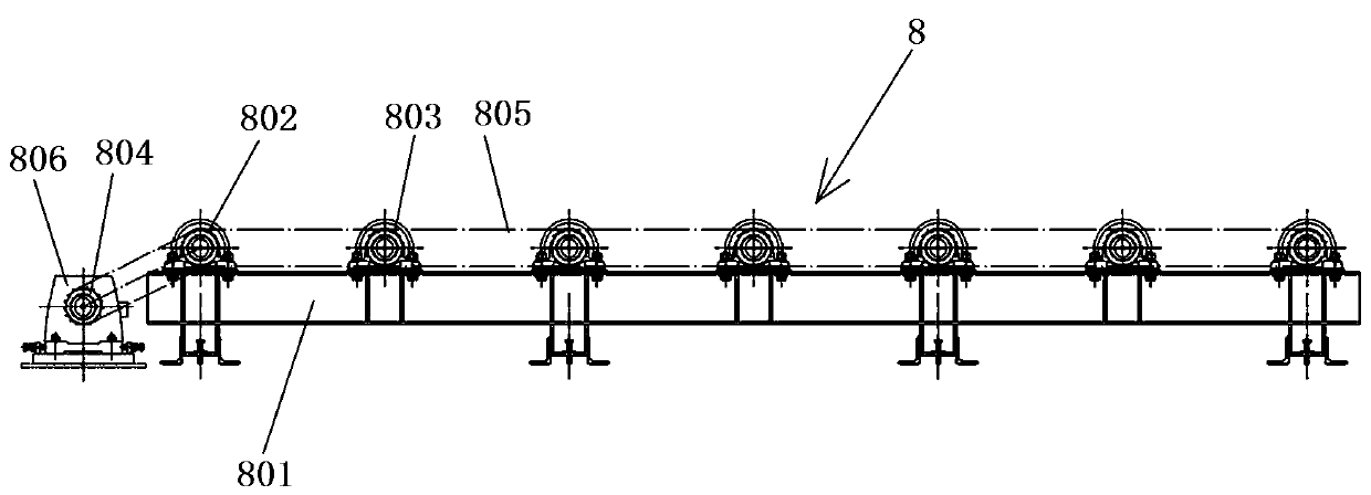 Ground conveying system for sectional production line of luxury cruise ship production workshop