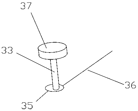 Crossed stringing device and stringing method thereof