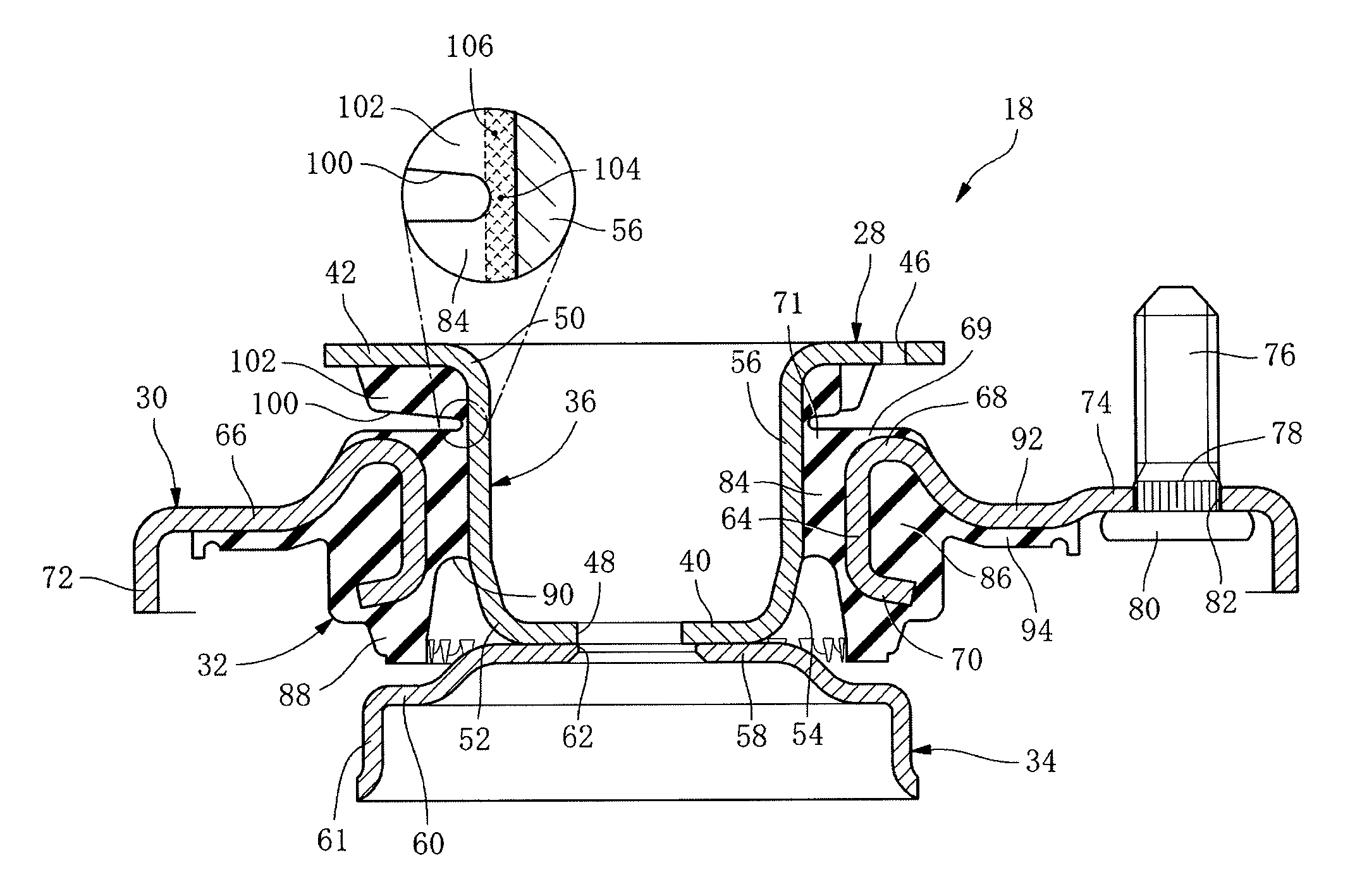 Manufacturing method for upper support and upper support