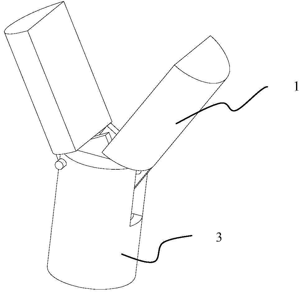 Electrocoagulation probe passing through bronchoscope