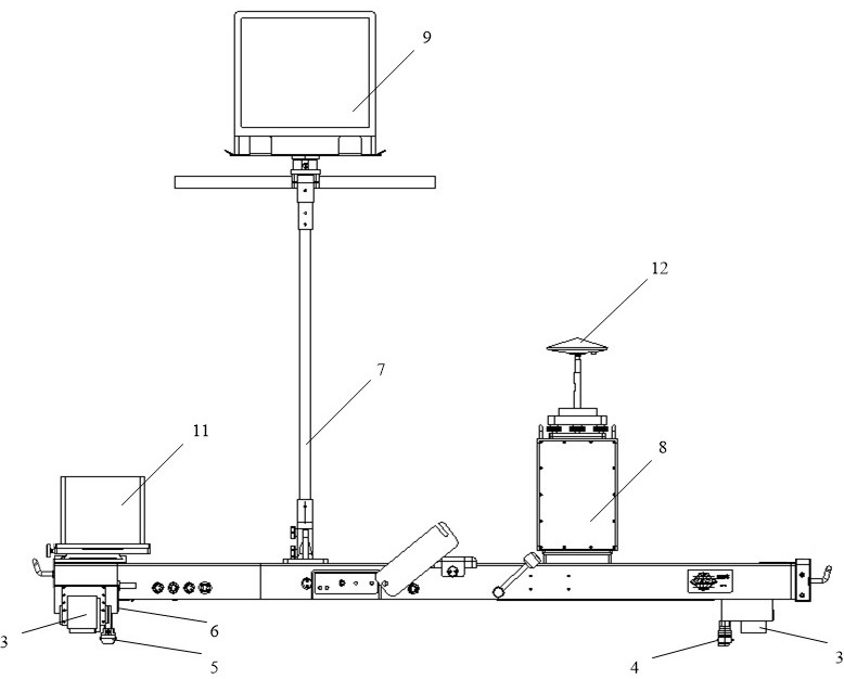 GNSS-assisted inertial measurement track geometrical state rapid measurement system