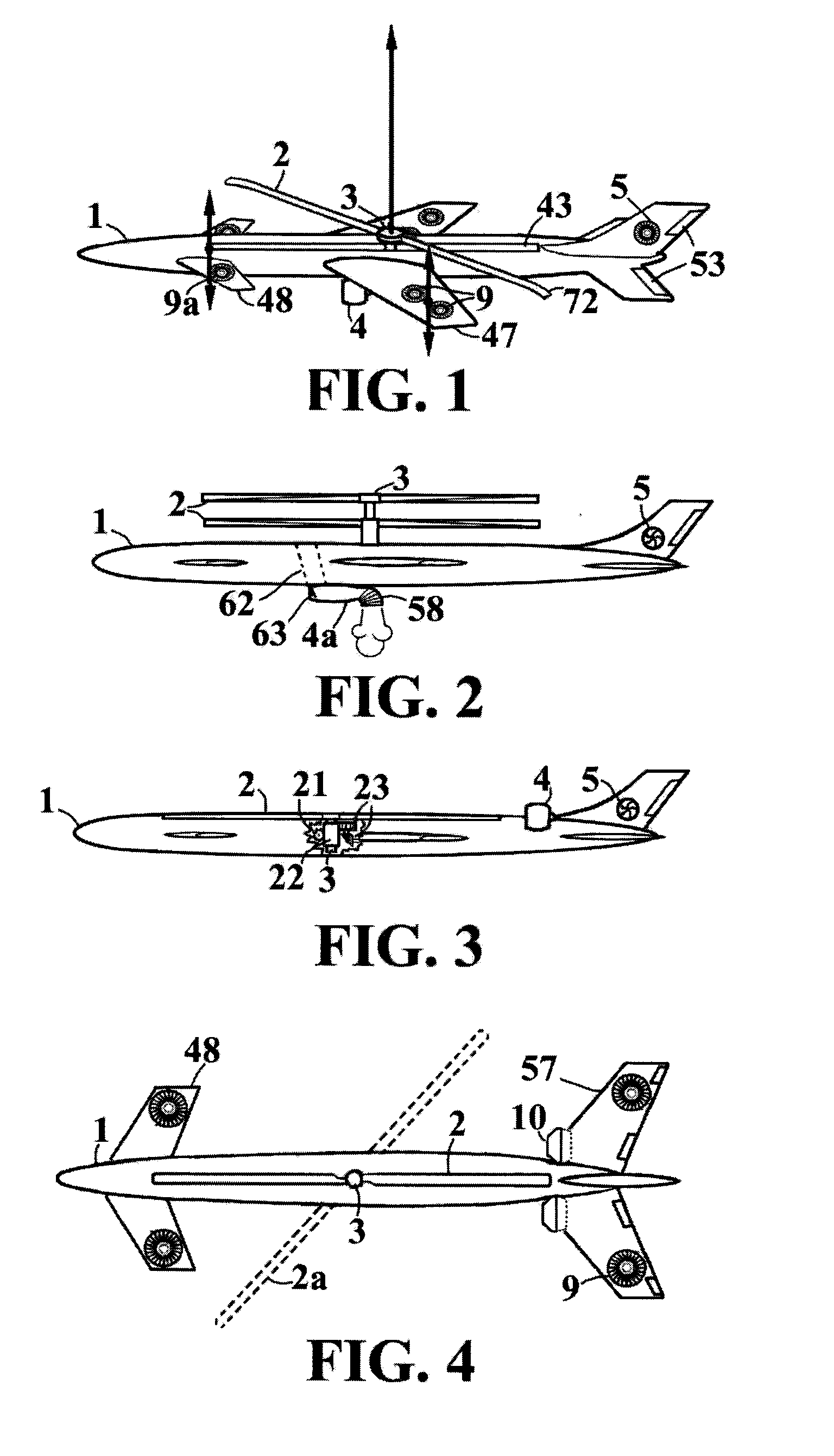 Lift, propulsion and stabilising system for vertical take-off and landing aircraft