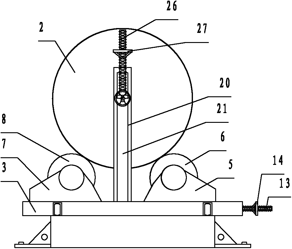 A positioning device for a welded tank body