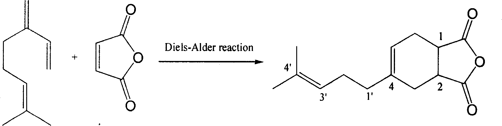 Novel purpose of 4-(4-methyl-3-pentenyl)-4-cyclohexene-1, 2-diacid anhydride