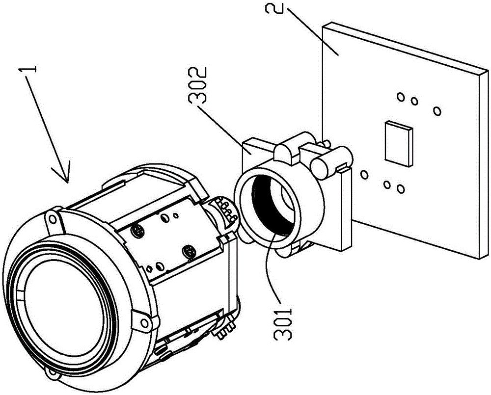 Novel lens connecting mechanism