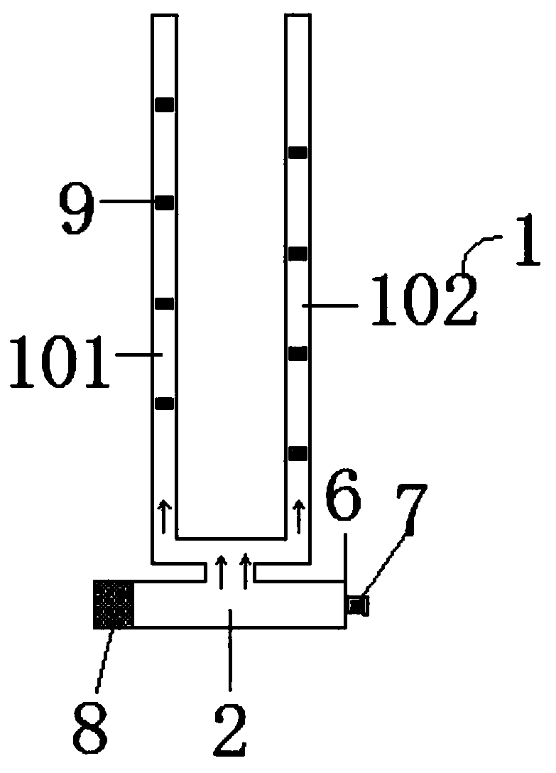 Air pipe, drying device using same and drying technology thereof
