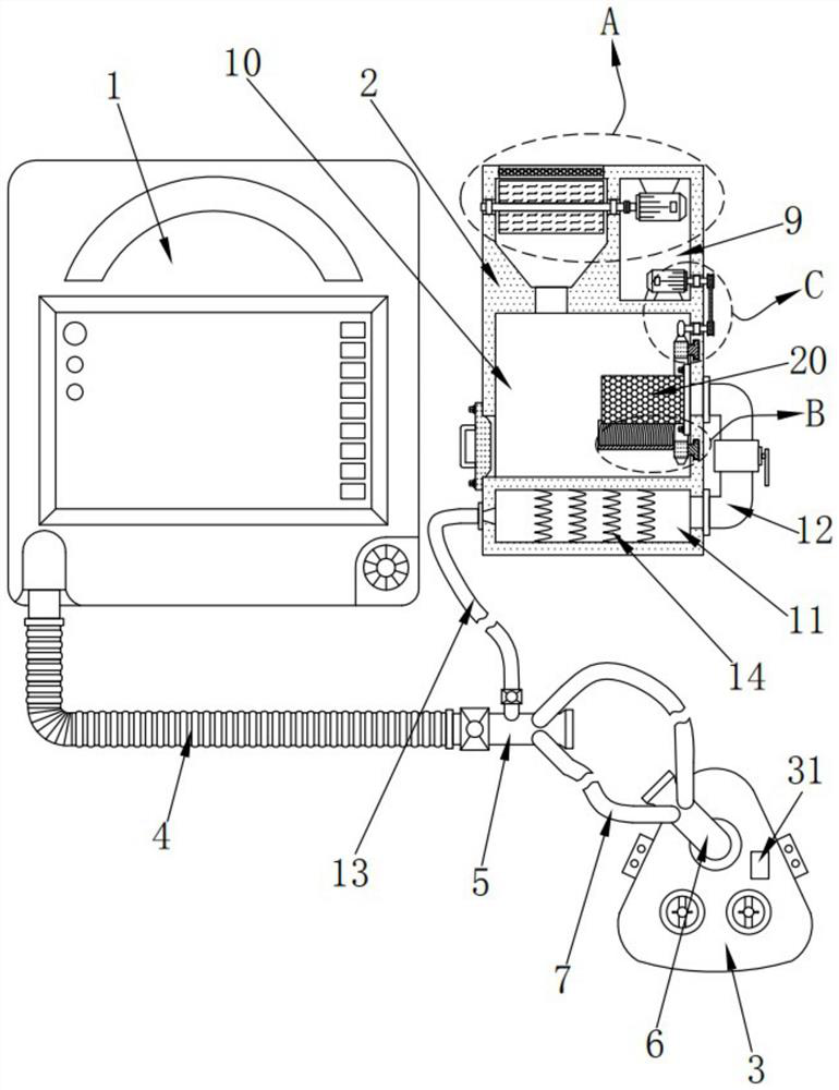 Method and apparatus for sensing respiration and providing ventilation therapy