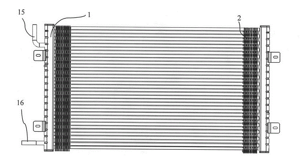 All aluminum pipe finned parallel flow heat exchanger and production method thereof