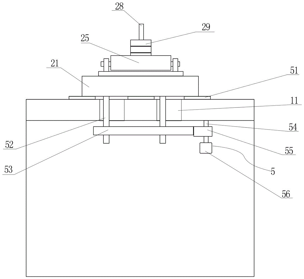 Absorption type glass column circular head grinding device