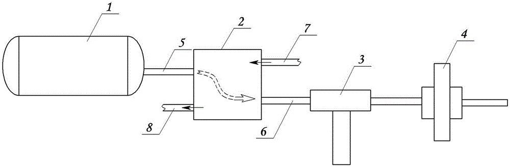 Energy recovery device and method for lng engine based on temperature difference power generation technology