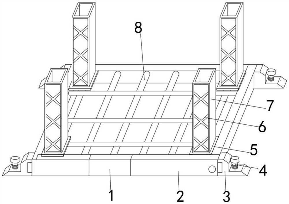 A shock-absorbing house foundation pouring structure and pouring method thereof