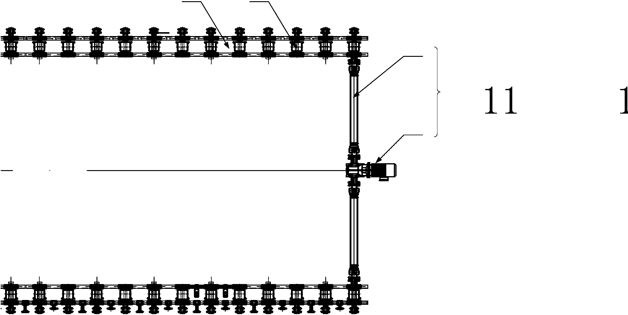 Air roller bed conveyor line