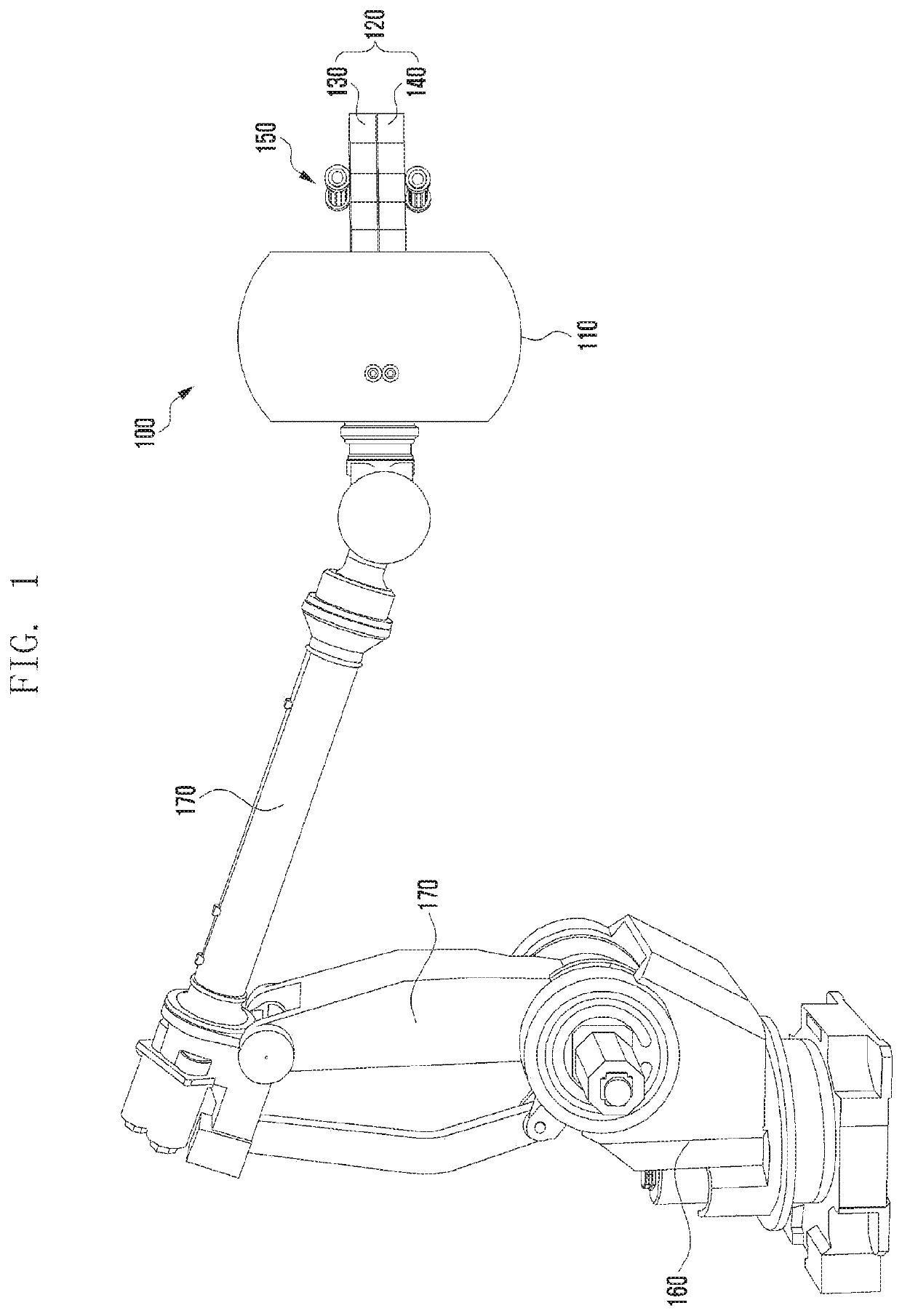 Robot arm extension device and robot including same