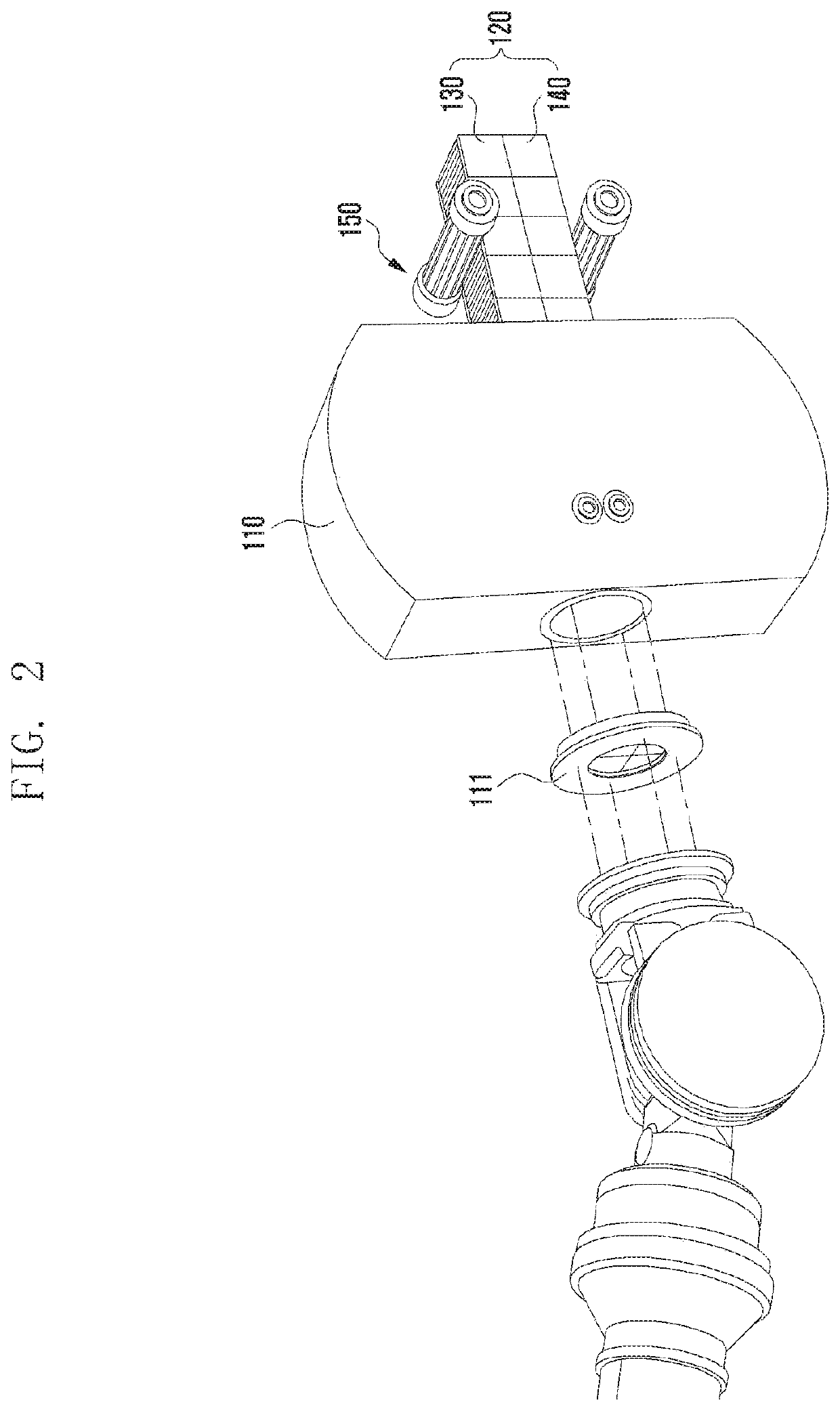 Robot arm extension device and robot including same