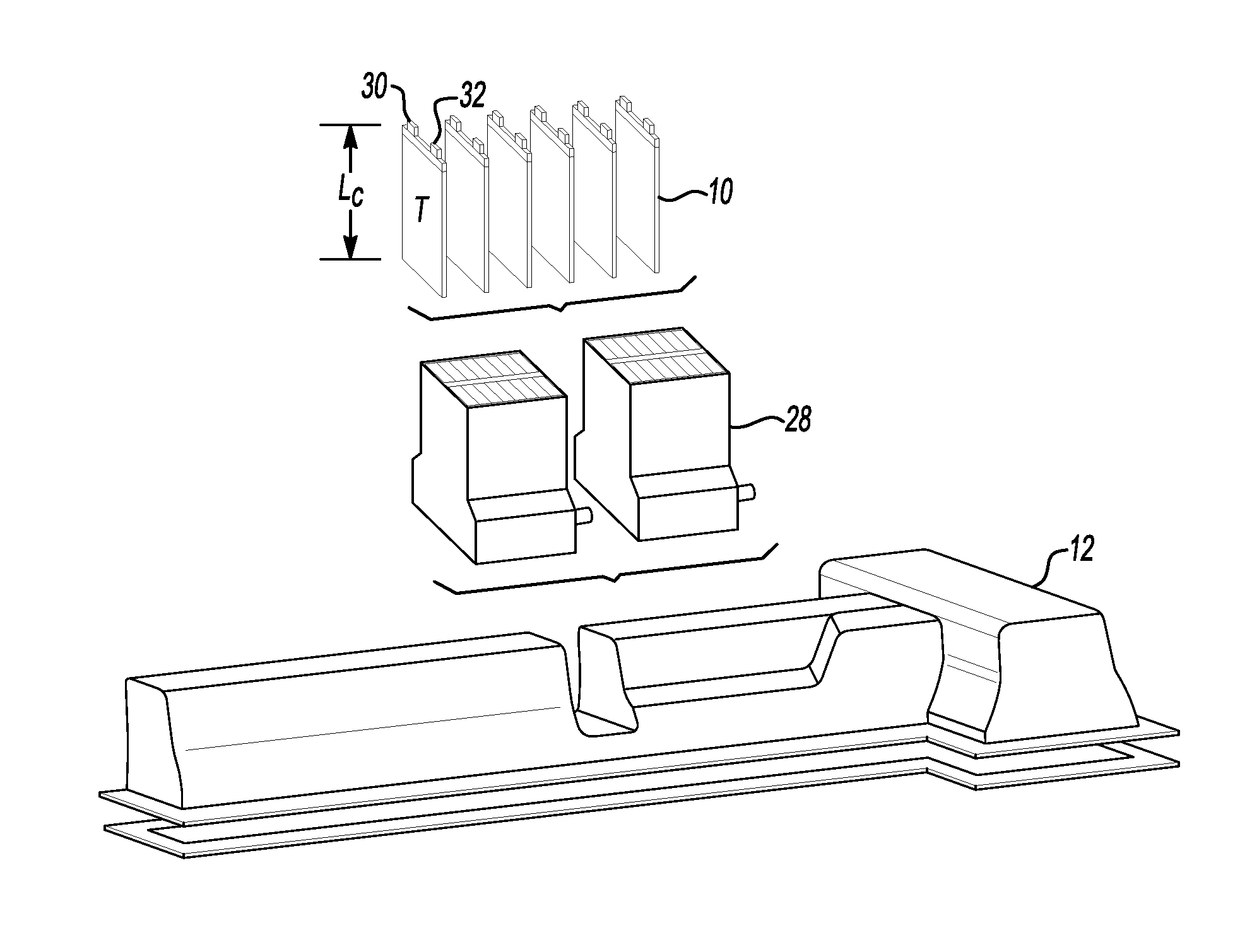 Secondary battery module and composite article thereof