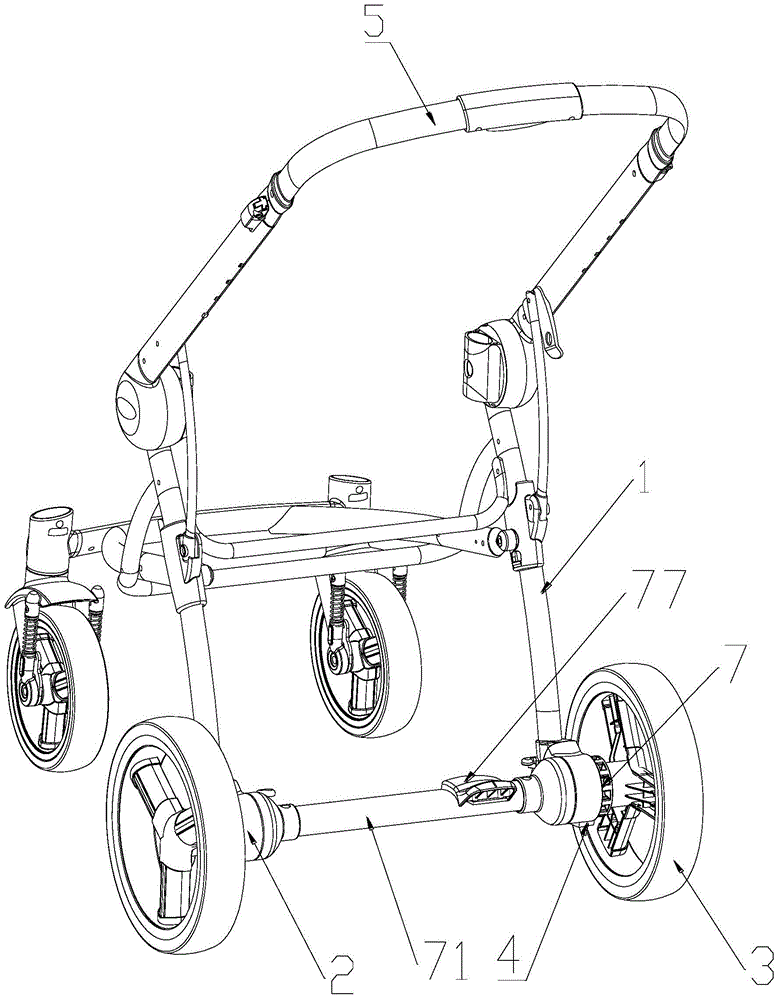 Baby carriage brake system