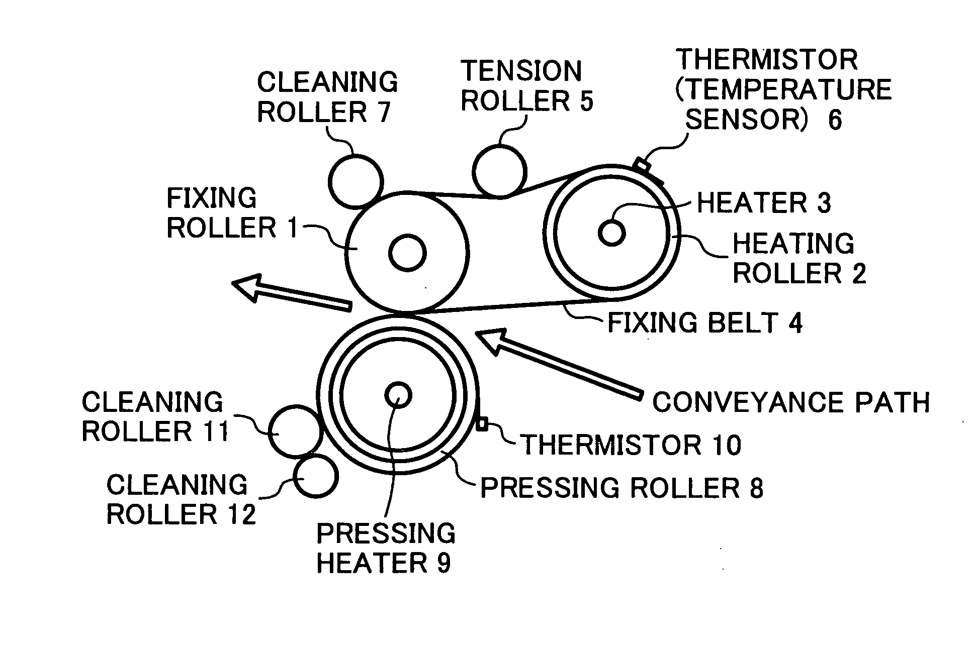 Belt fixing unit and image forming toner for use in the fixing unit