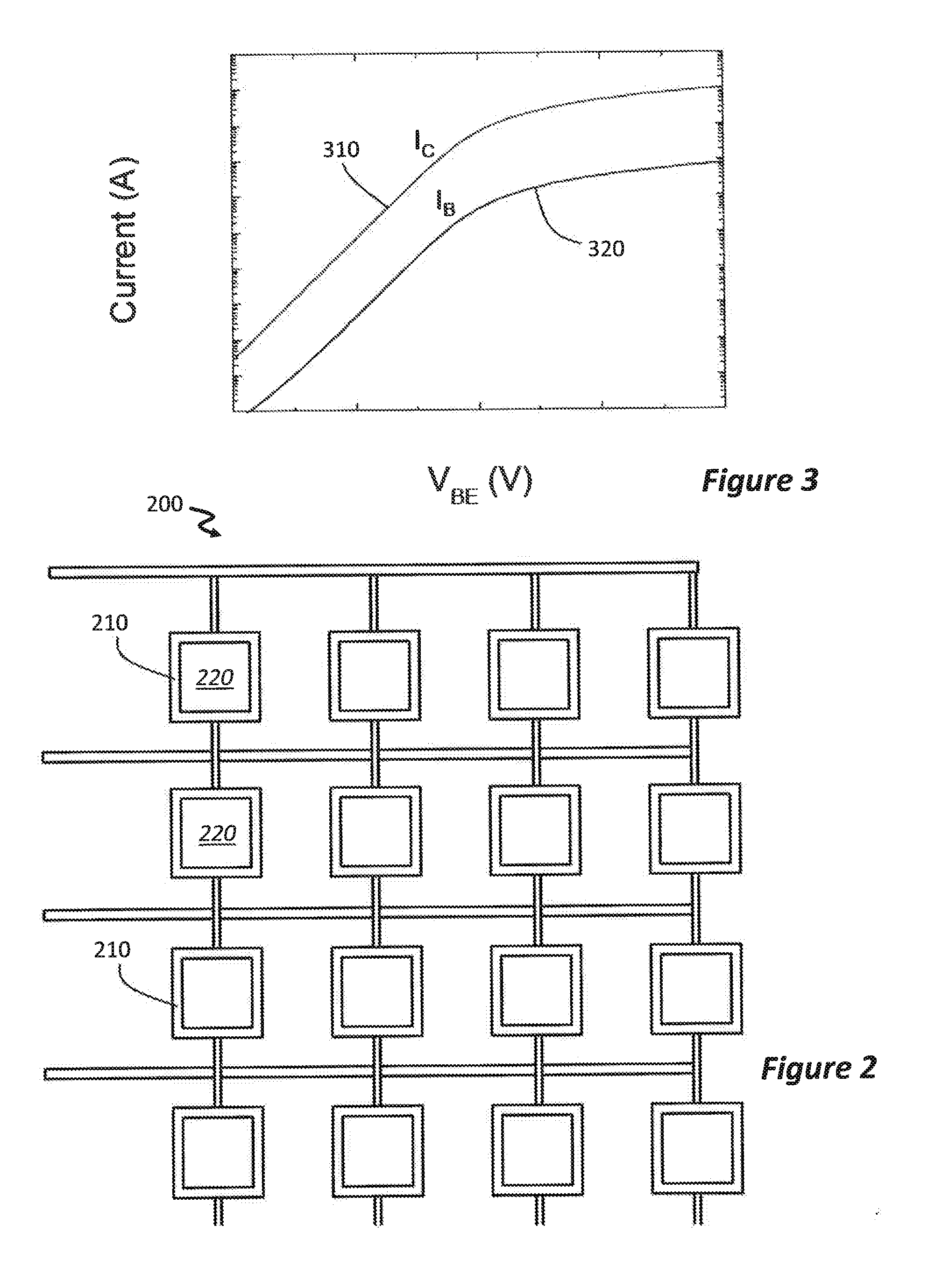 Puf method using and circuit having an array of bipolar transistors