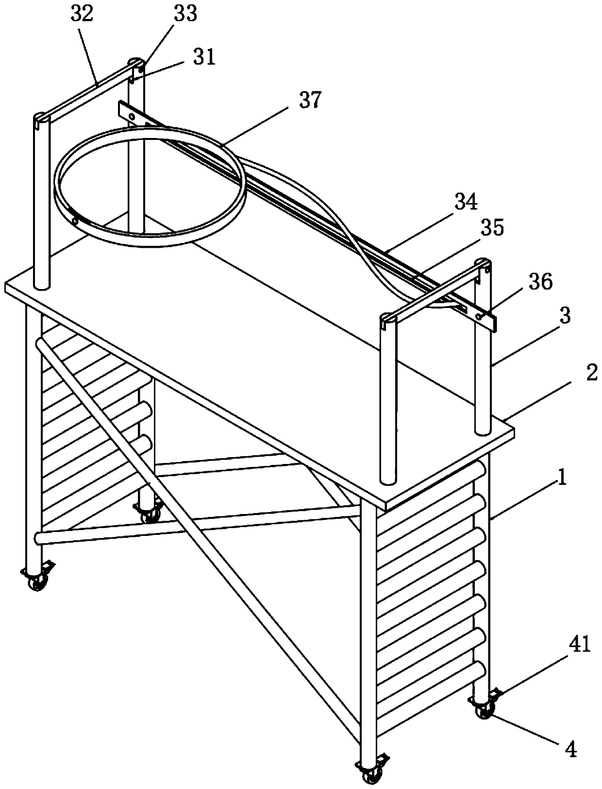 Scaffold with safety protection mechanism and construction method