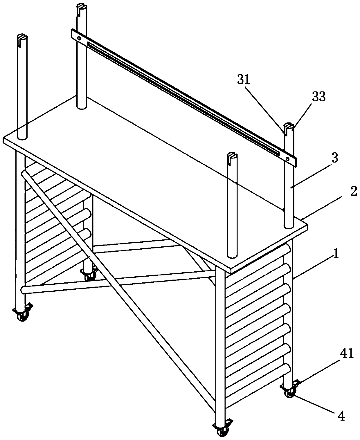 Scaffold with safety protection mechanism and construction method
