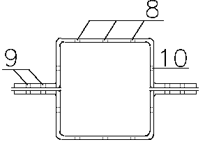 Square steel pipe column-h-shaped steel beam splicing outer sleeve connection method