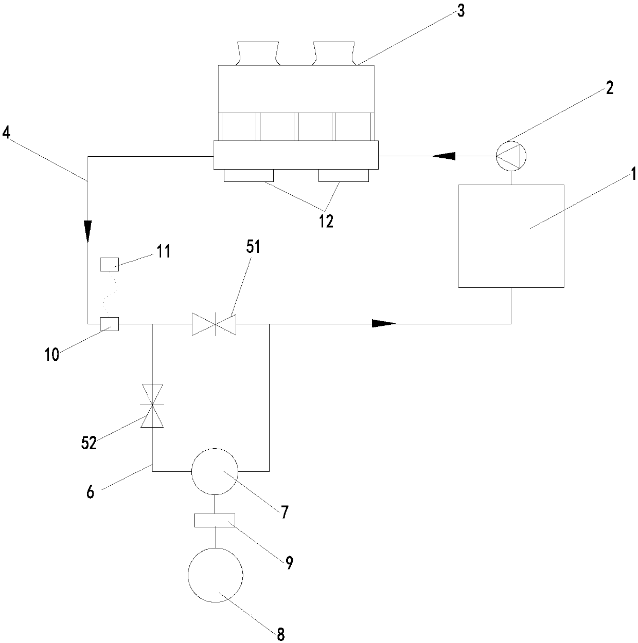 Cooling circulating water energy-saving power generation system