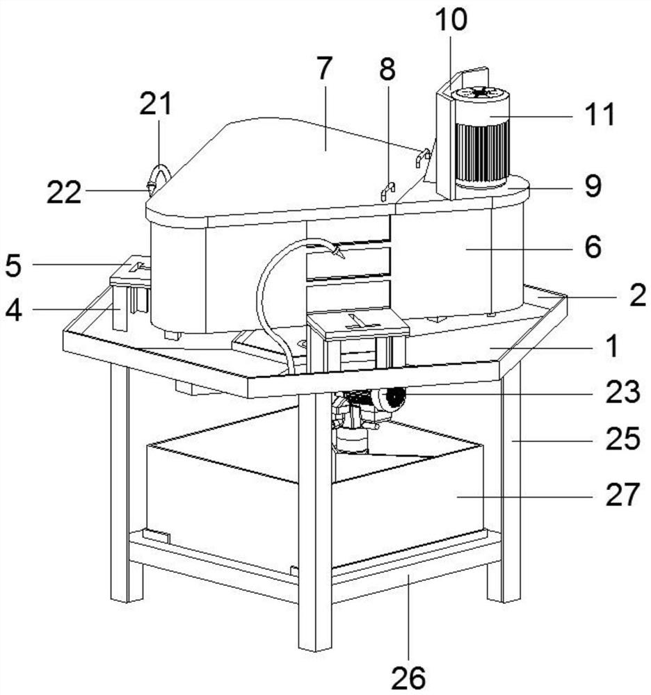 A three-station polishing machine for mechanical parts