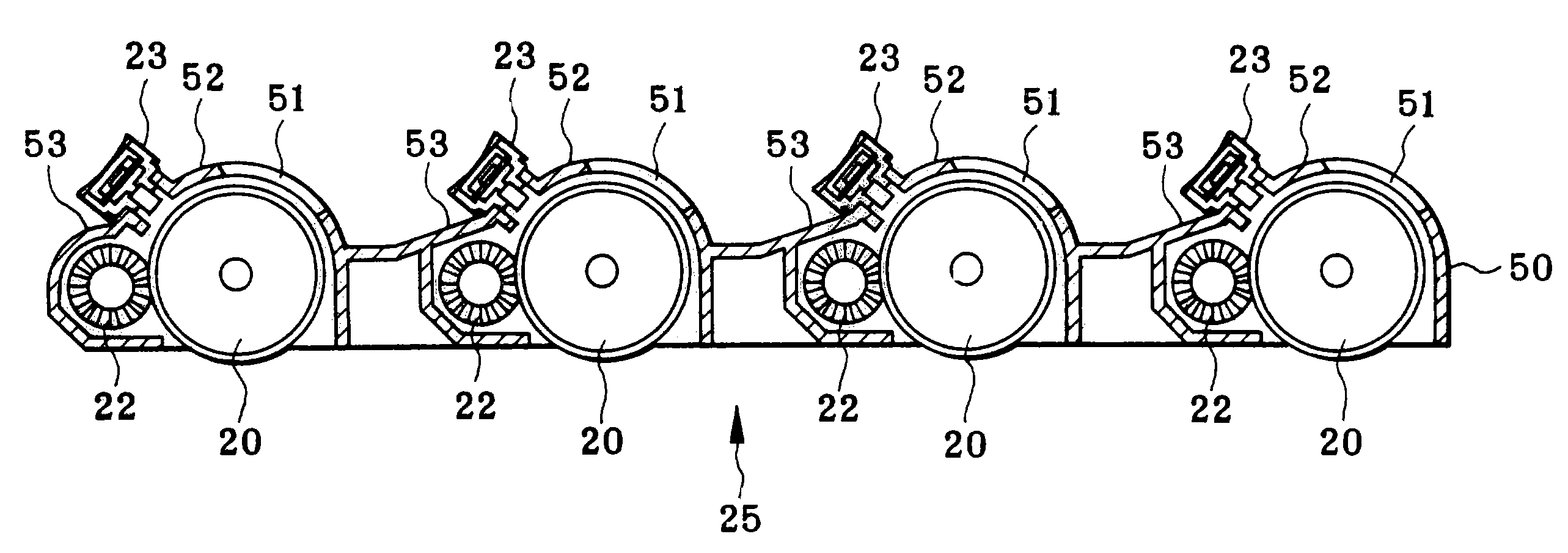 Image carrier cartridge, an exposure head shielded from light, and image forming apparatus using these