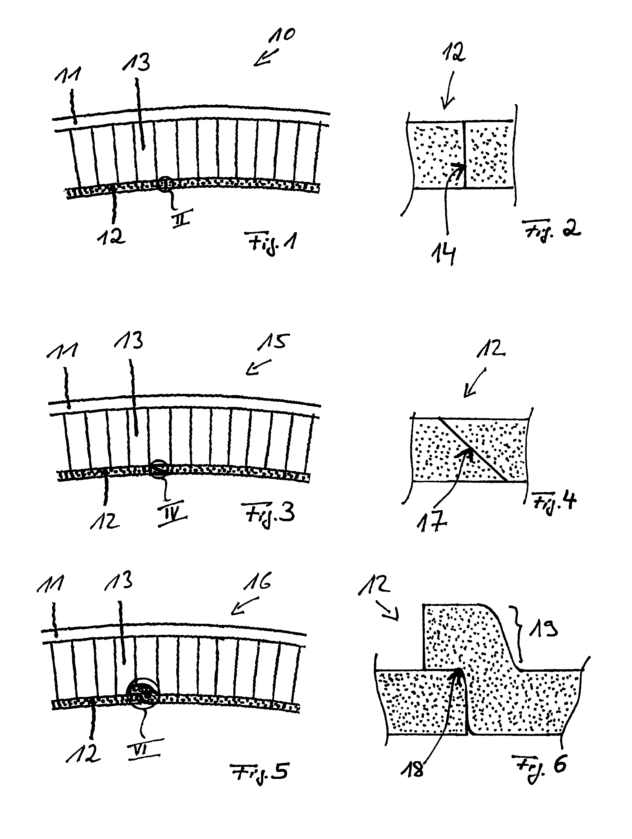 Ring structure of metal construction having a run-in lining
