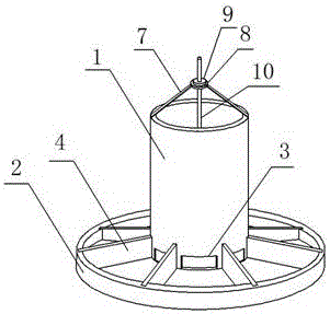 Feeding trough capable of controlling discharge