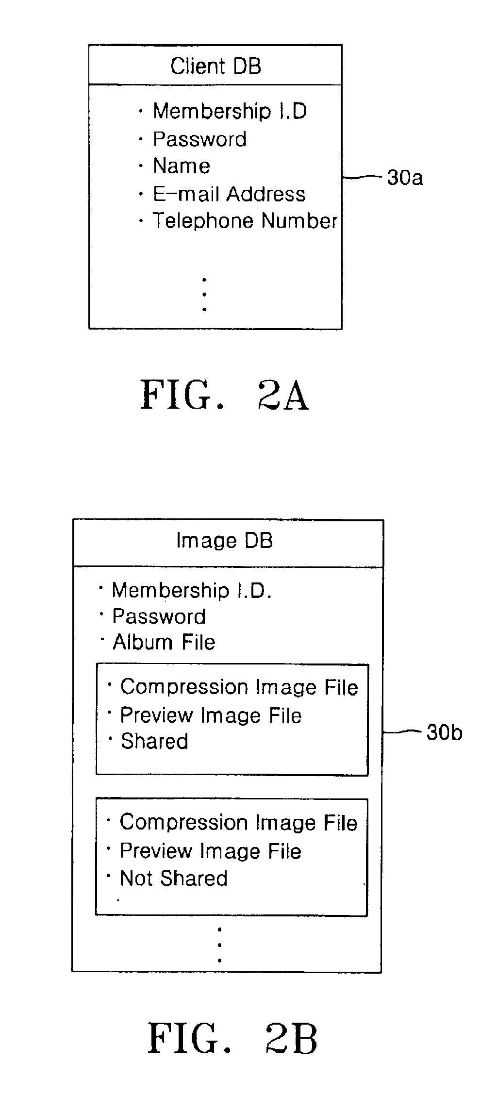 Image data management method and system using network